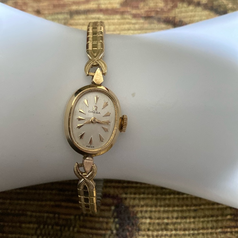 Rare Omega 14k GF 17j Vntg. Manual Wind Speidel Band Ladies Cocktail Watch. Runs - Picture 6 of 16